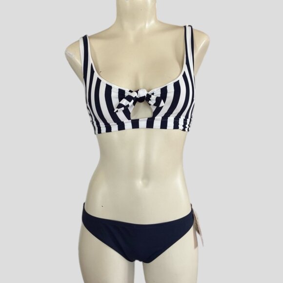 NWT/NWOT Navy & White Stripe Bikini - Picture 1 of 16